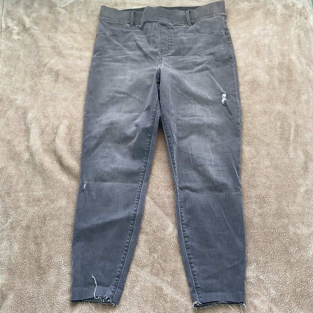 SPANX Women's Skinny Jeans in Washed Gray-Black